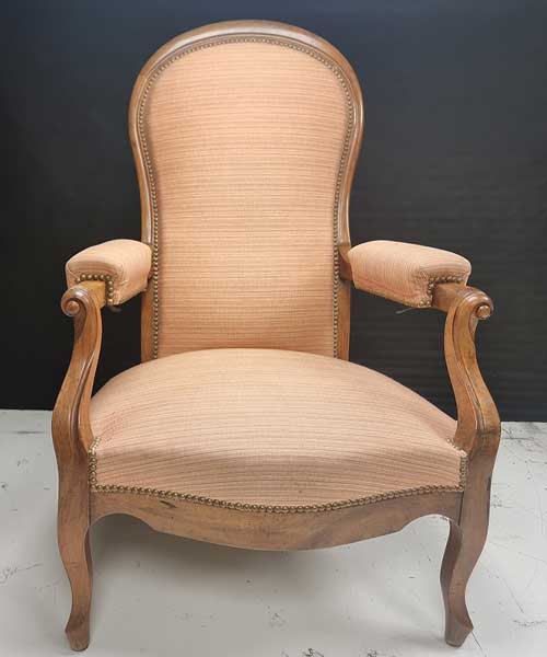 fauteuil à bascule voltaire couleur saumon 